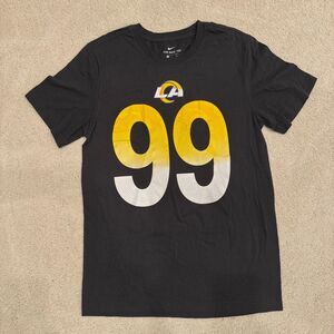 Nike Men NFL Rams Aaron Donald #99 Anthracite T-Shirt Sz Small‎ NEW